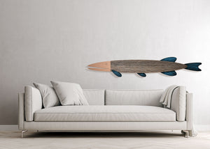 Wall Fish | Oak, Reclaimed Barnboard